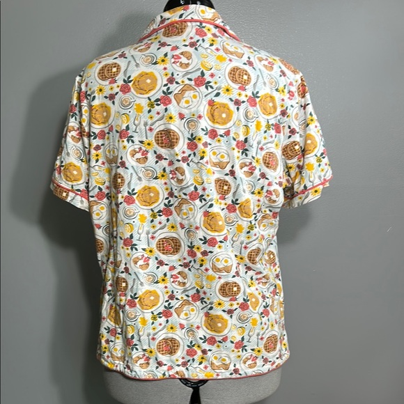 Women’s pajama top Breakfast Print Shirt only - Picture 4 of 4